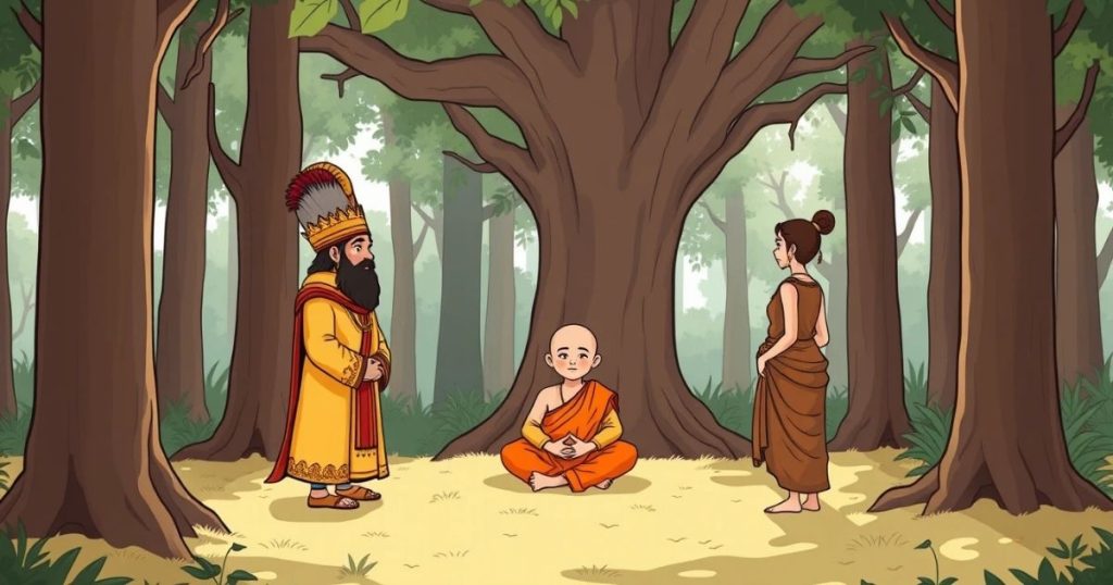 ภาพประกอบนิทานชาดกเรื่องกษัตริย์กับฤๅษี 2