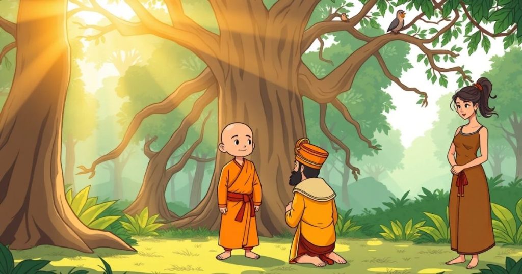 ภาพประกอบนิทานชาดกเรื่องกษัตริย์กับฤๅษี 3