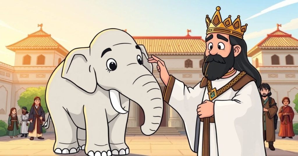 ภาพประกอบนิทานชาดกเรื่องการเสียสละของพระราชา