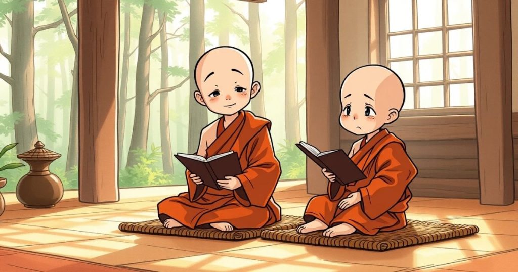 ภาพประกอบนิทานชาดกเรื่องพระภิกษุ