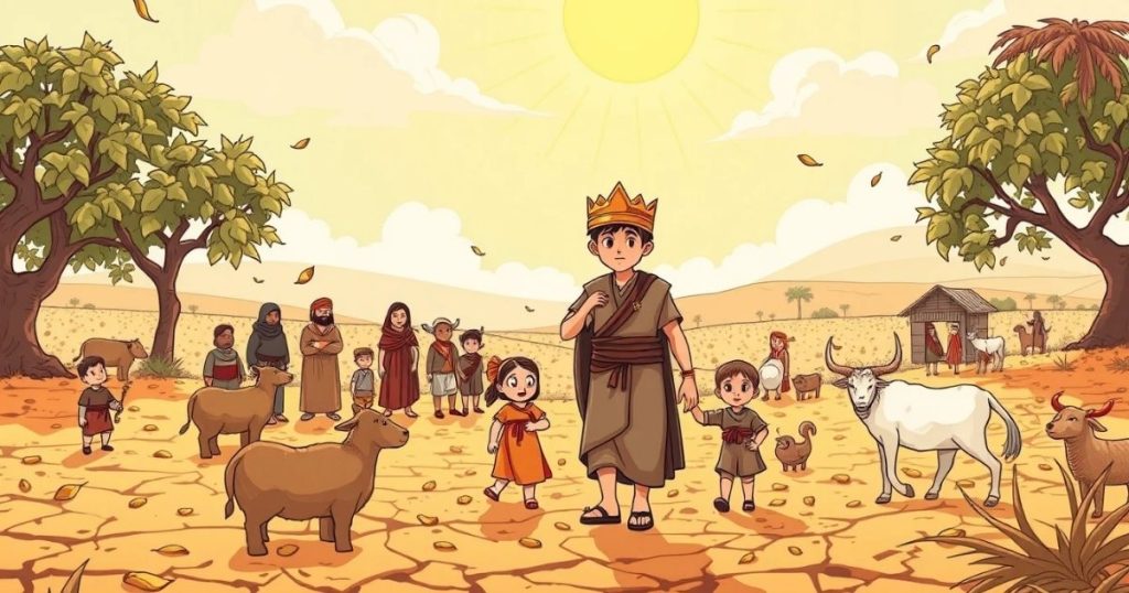 ภาพประกอบนิทานชาดกเรื่องพระราชาผู้ทรงธรรม 2