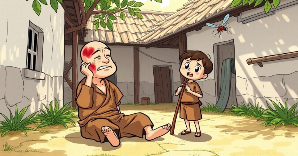 ภาพประกอบนิทานชาดกเรื่องยุงกับลูกชายโง่ 3