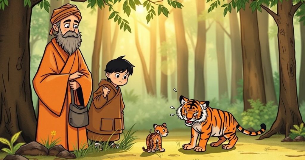 ภาพประกอบนิทานชาดกเรื่องฤๅษีผู้เสียสละตนเอง