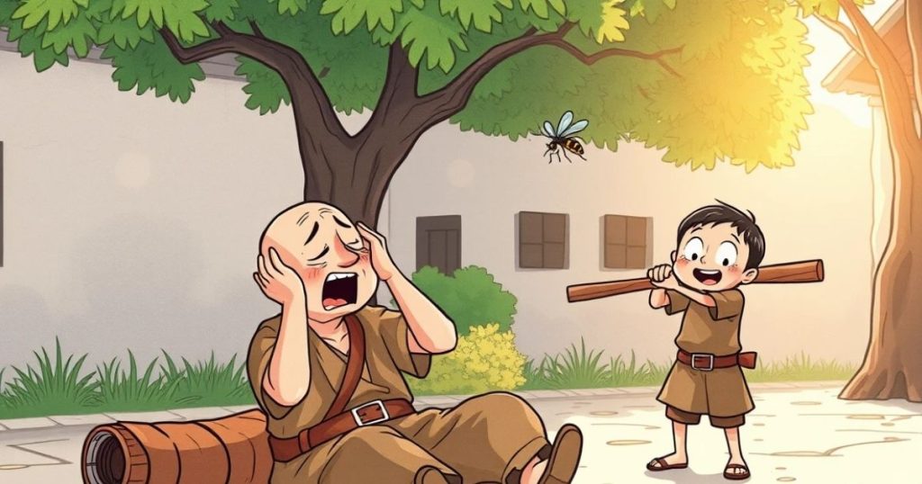 ภาพประกอบนิทานชาดกเรื่องยุงกับลูกชายโง่ 2