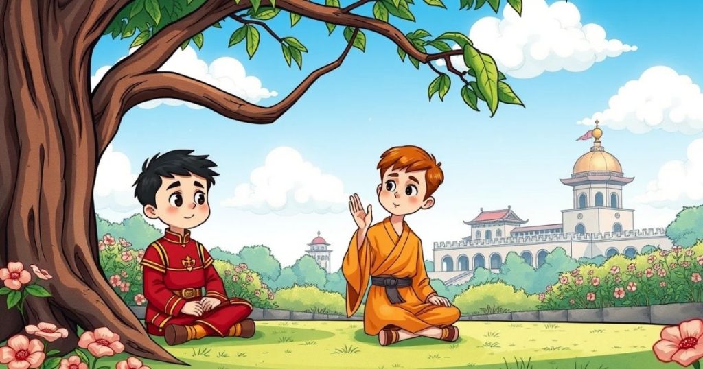ภาพประกอบนิทานชาดกเรื่องสองเพื่อน