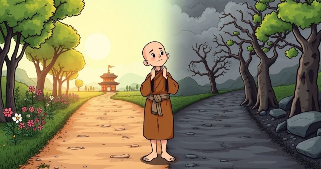 ภาพประกอบนิทานเซนเรื่องถูกและผิด