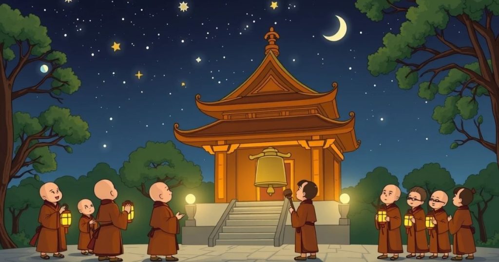 ภาพประกอบนิทานเซนเรื่องวัดเงียบ 3
