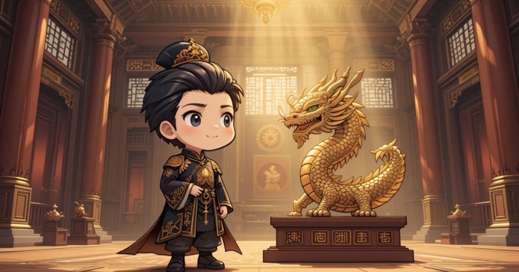 ภาพประกอบนิทานเต้าเต๋อจิงเรื่องความอิ่มเอิบจากความถ่อมตน 3
