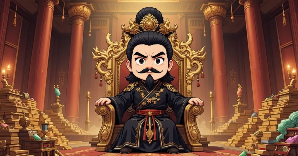 ภาพประกอบนิทานเต้าเต๋อจิงเรื่องความเต็มอิ่มและความหลงตนขัดต่อหลักเต๋า 2
