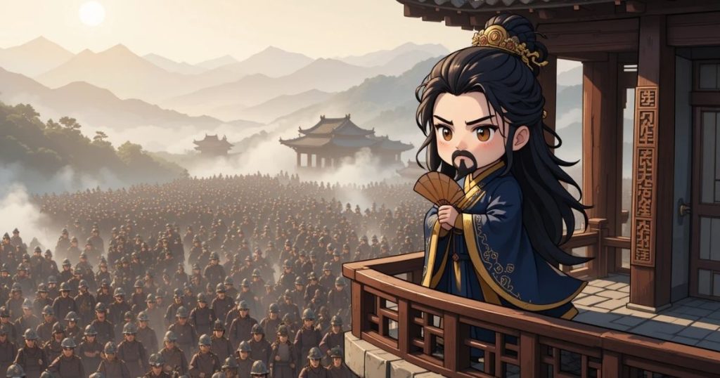 ภาพประกอบนิทานเต้าเต๋อจิงเรื่องคำเตือนต่อสงคราม