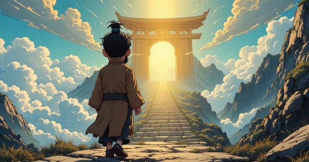 ภาพประกอบนิทานเต้าเต๋อจิงเรื่องหนทางแห่งสวรรค์ 3