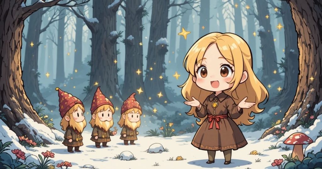 ภาพประกอบนิทานกริมม์เรื่องชายตัวจิ๋วทั้งสามในป่า 2