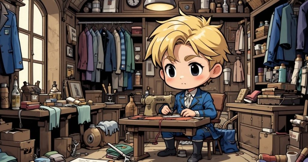 ภาพประกอบนิทานกริมม์เรื่องช่างตัดเสื้อจิ๋วผู้กล้าหาญ