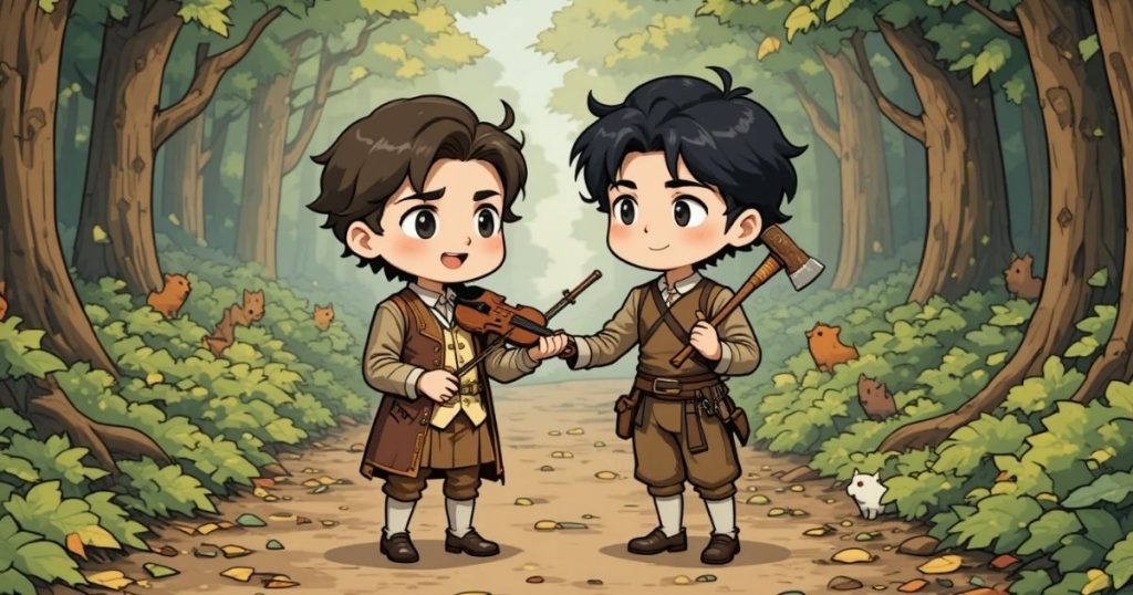 ภาพประกอบนิทานกริมม์เรื่องนักดนตรีผู้วิเศษ 3