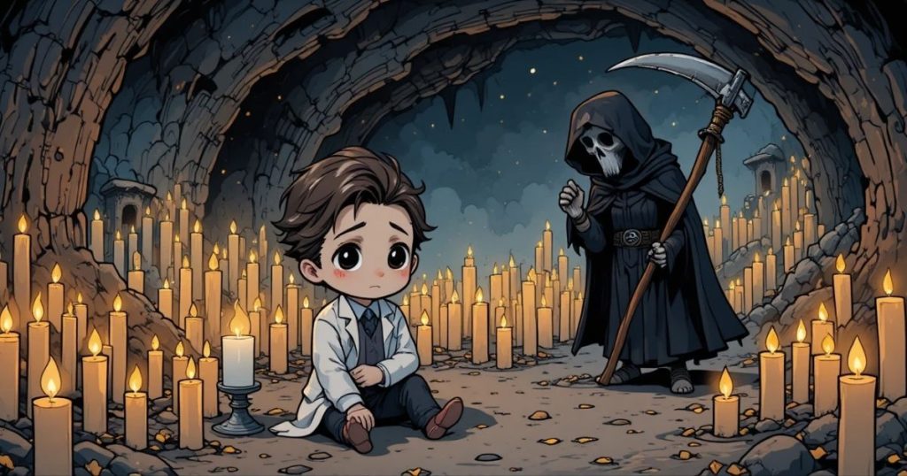 ภาพประกอบนิทานกริมม์เรื่องพ่อทูนหัวแห่งความตาย 3