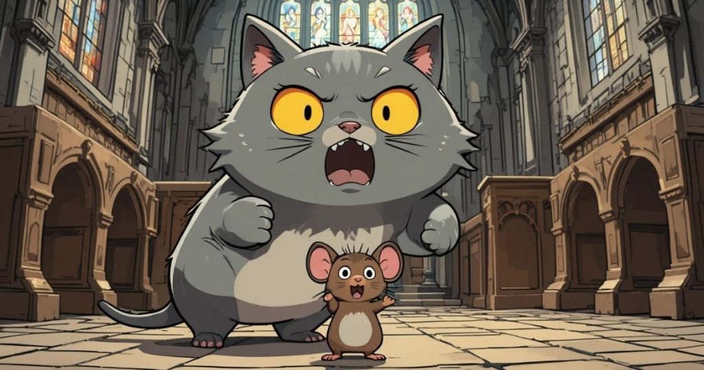 ภาพประกอบนิทานกริมม์เรื่องแมวกับหนูผู้เป็นหุ้นส่วน 3