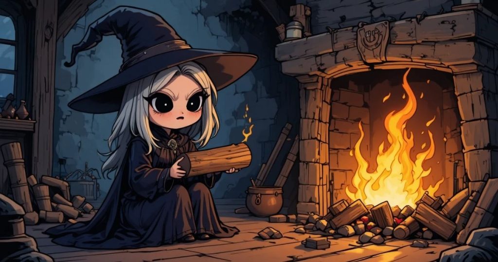 ภาพประกอบนิทานกริมม์เรื่องแม่มดฟราว์ทรูเดอ 3