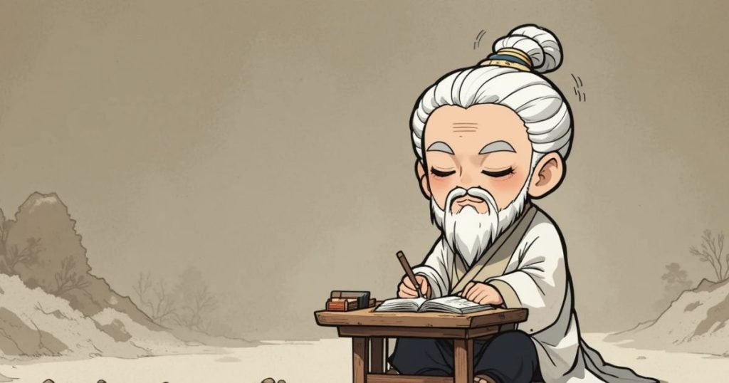 ภาพประกอบนิทานเต้าเต๋อจิงเรื่องการปรากฏแห่งความเรียบง่าย 3