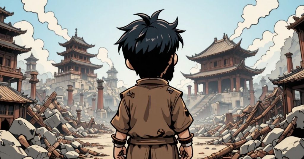 ภาพประกอบนิทานเต้าเต๋อจิงเรื่องการยืนอยู่ได้ด้วยตนเอง