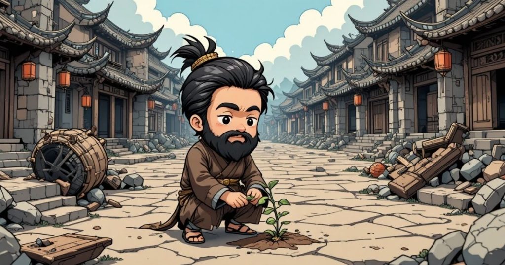 ภาพประกอบนิทานเต้าเต๋อจิงเรื่องการยืนอยู่ได้ด้วยตนเอง 2