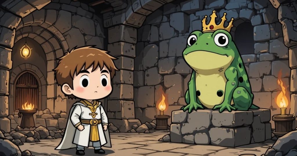 ภาพประกอบนิทานกริมม์เรื่องขนนกสามเส้น 2