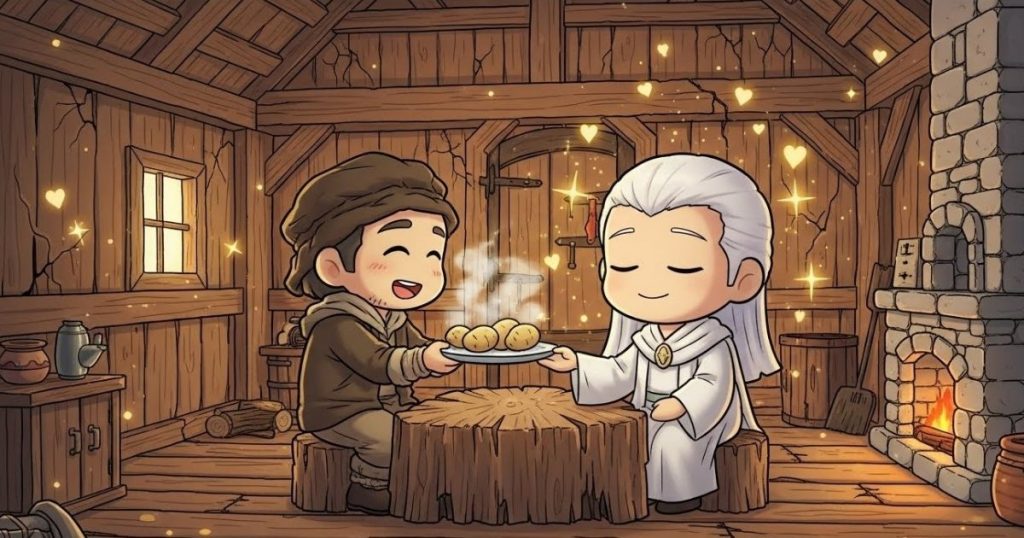 ภาพประกอบนิทานกริมม์เรื่องคนจนกับคนรวย 3