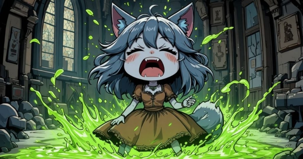 ภาพประกอบนิทานกริมม์เรื่องคุณนายหมาป่ากับจิ้งจอกเจ้าเล่ห์ 2