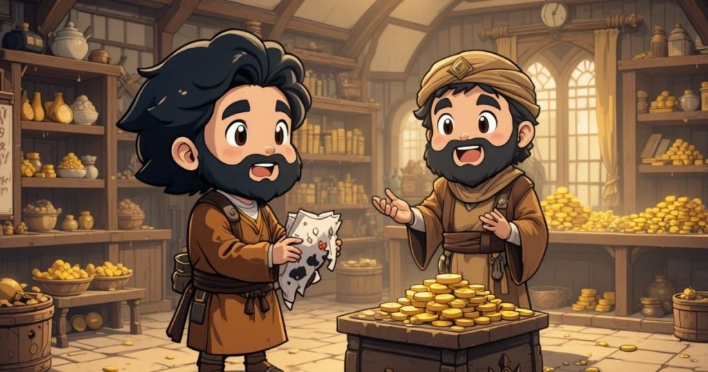 ภาพประกอบนิทานกริมม์เรื่องชาวนาตัวจ้อย 2