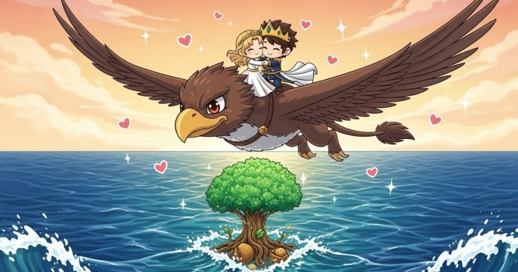 ภาพประกอบนิทานกริมม์เรื่องนกลาร์คร้องเพลงกระโดดโลดเต้น 4