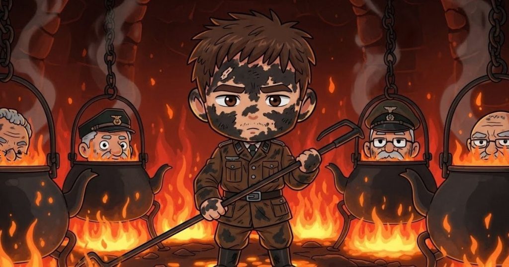 ภาพประกอบนิทานกริมม์เรื่องน้องชายเขม่าควันของปีศาจ 2