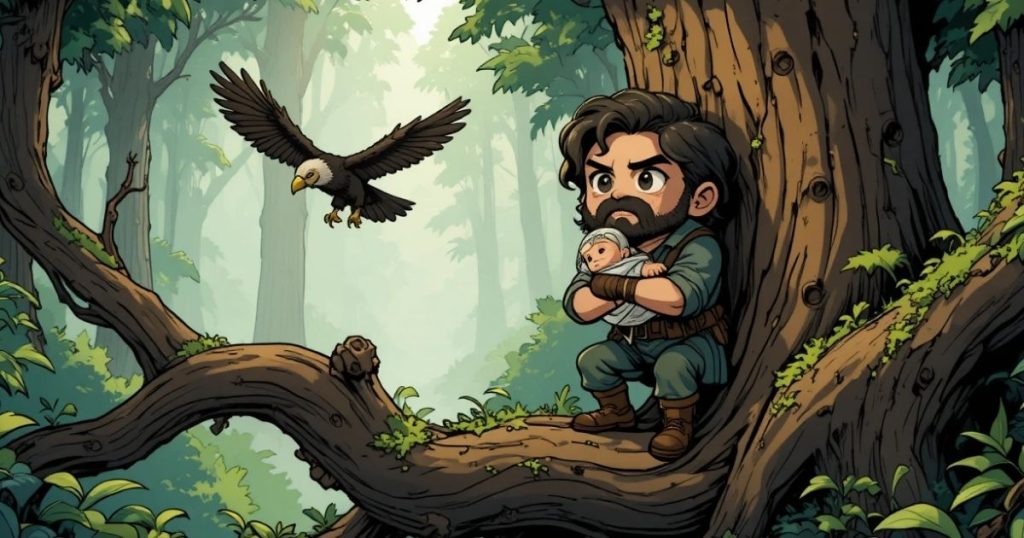 ภาพประกอบนิทานกริมม์เรื่องฟุนเดอโฟเกล (นกเก็บมาเลี้ยง)