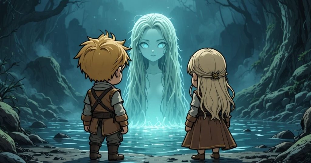 ภาพประกอบนิทานกริมม์เรื่องภูติน้ำ