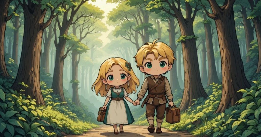 ภาพประกอบนิทานกริมม์เรื่องยอรินดากับยอริงเกิล