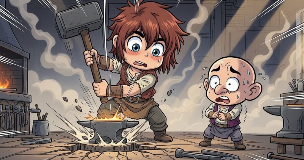 ภาพประกอบนิทานกริมม์เรื่องยักษ์หนุ่ม 2