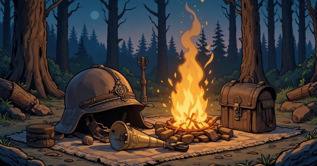 ภาพประกอบนิทานกริมม์เรื่องย่าม หมวก และแตรวิเศษ