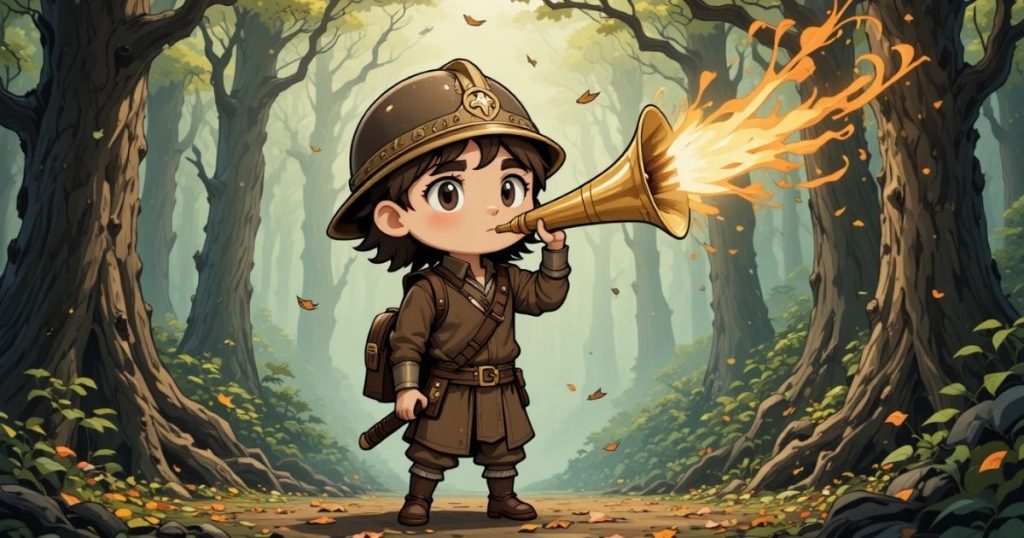 ภาพประกอบนิทานกริมม์เรื่องย่าม หมวก และแตรวิเศษ 3