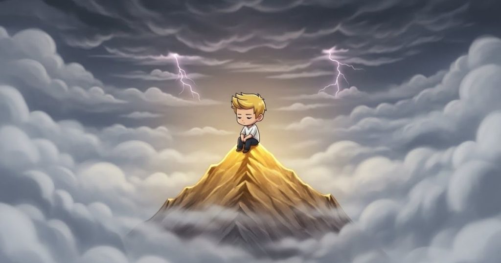 ภาพประกอบนิทานกริมม์เรื่องราชาแห่งภูเขาทองคำ