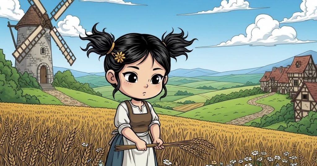 ภาพประกอบนิทานกริมม์เรื่องลูกสาวชาวนาผู้เฉลียวฉลาด