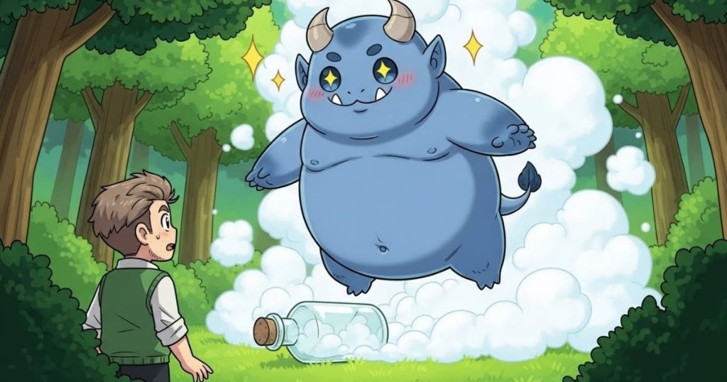 ภาพประกอบนิทานกริมม์เรื่องวิญญาณในขวดแก้ว 2