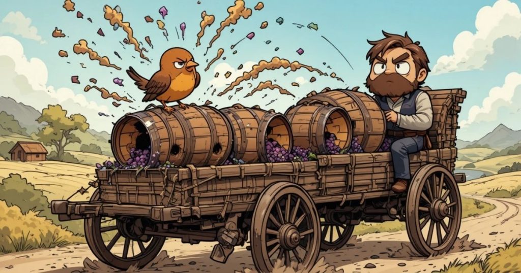 ภาพประกอบนิทานกริมม์เรื่องสุนัขกับนกกระจอก 2