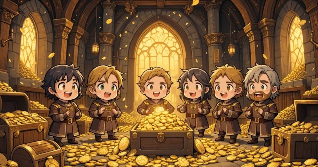 ภาพประกอบนิทานกริมม์เรื่องหกทหารแห่งโชคชะตา 4