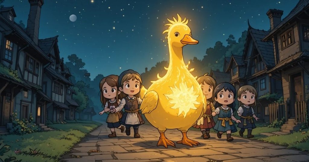 ภาพประกอบนิทานกริมม์เรื่องห่านทองคำ 2