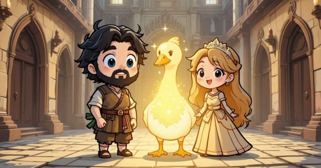 ภาพประกอบนิทานกริมม์เรื่องห่านทองคำ 3