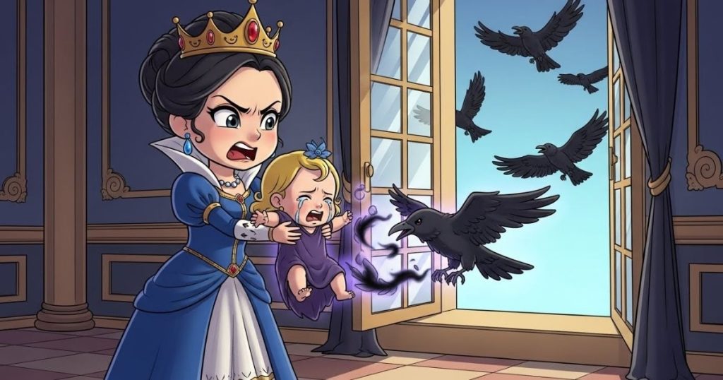 ภาพประกอบนิทานกริมม์เรื่องอีกา 2