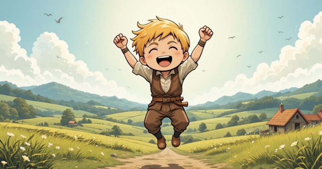 ภาพประกอบนิทานกริมม์เรื่องฮันส์ผู้โชคดี 7