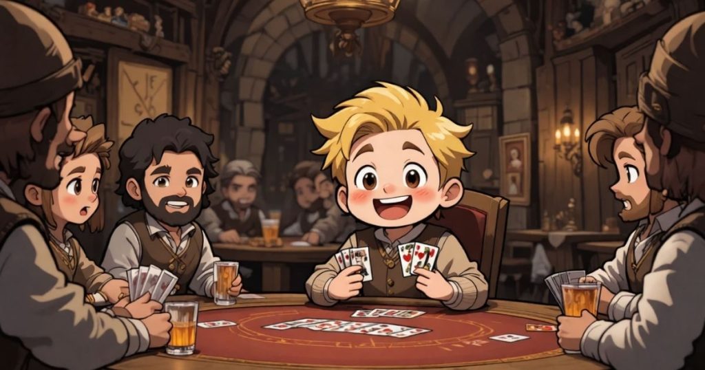 ภาพประกอบนิทานกริมม์เรื่องฮันเซลนักพนัน