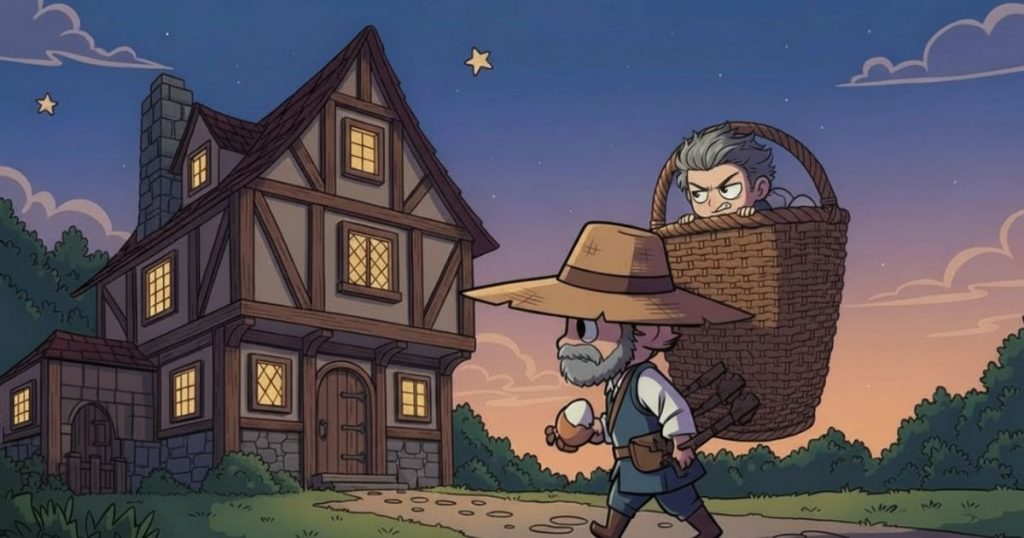 ภาพประกอบนิทานกริมม์เรื่องฮิลเดอบรันด์เฒ่า 3