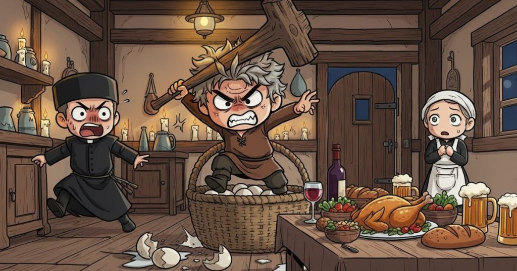 ภาพประกอบนิทานกริมม์เรื่องฮิลเดอบรันด์เฒ่า 5