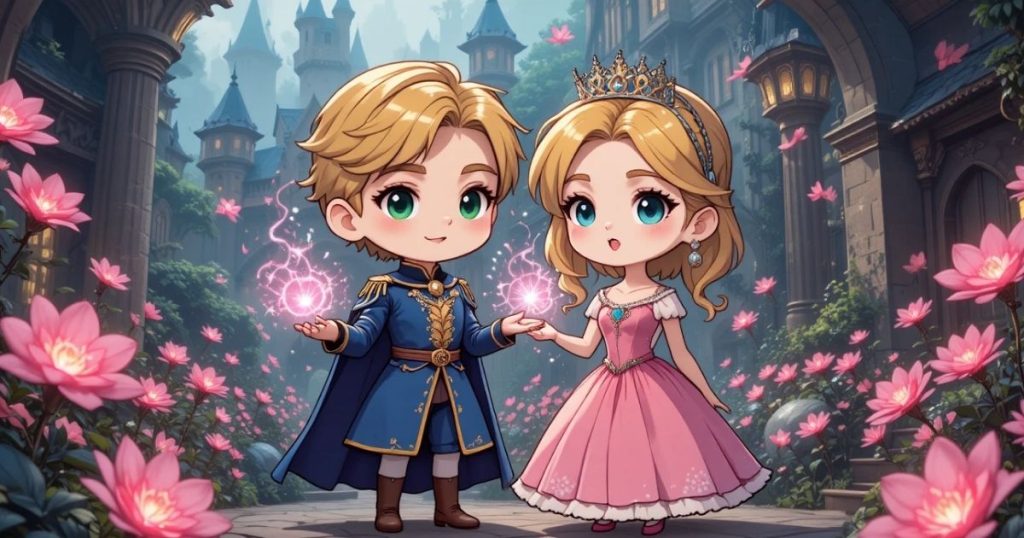 ภาพประกอบนิทานกริมม์เรื่องเจ้าชายดอกพิงค์ 3