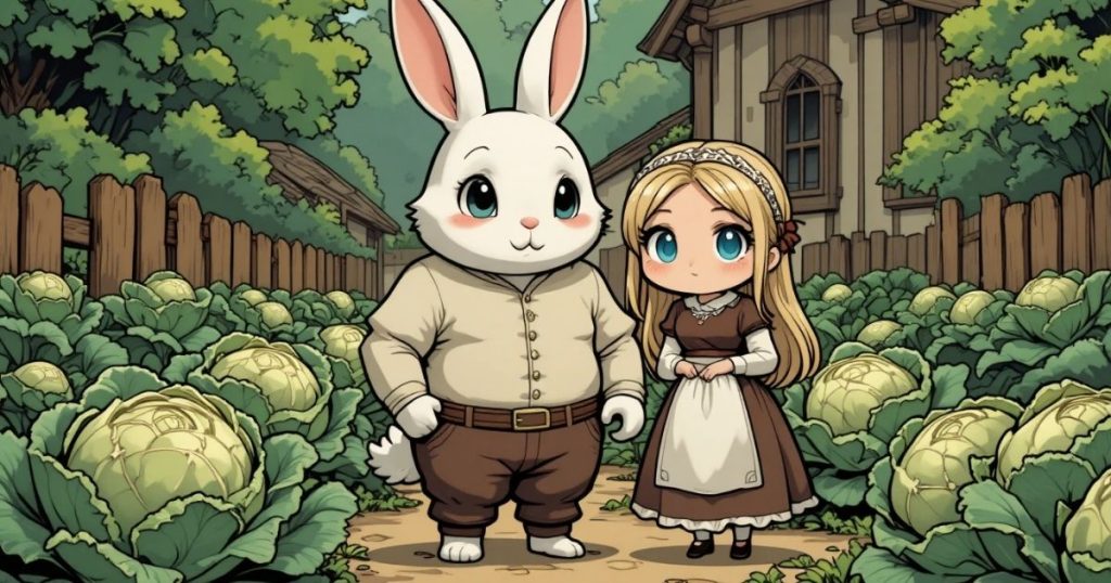 ภาพประกอบนิทานกริมม์เรื่องเจ้าสาวของกระต่าย